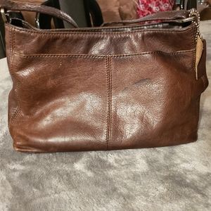 Genuine brown leather purse